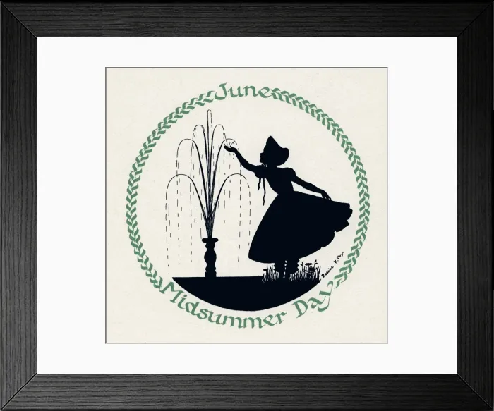 Framed Print : Silhouette Calendar -- June Framed Print : Silhouette Calendar -- June