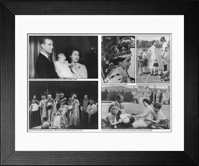 Framed Print : Scenes from the life of Queen Elizabeth II Framed Print : Scenes from the life of Queen Elizabeth II