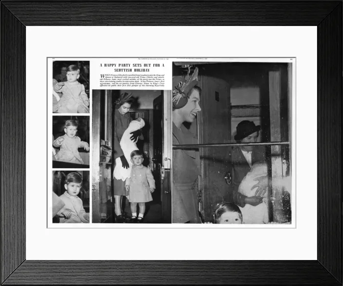 Framed Print : Princess Elizabeth with Prince Charles and Princess Anne Framed Print : Princess Elizabeth with Prince Charles and Princess Anne