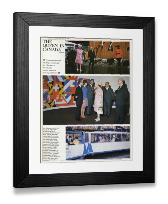 Framed Print : Queen Elizabeth II in Canada Framed Print : Queen Elizabeth II in Canada