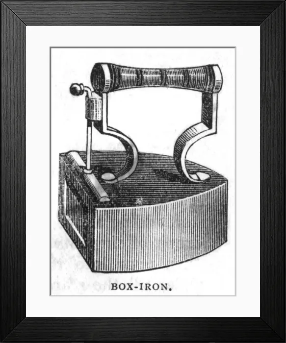 Framed Print : Box iron, 1888 Framed Print : Box iron, 1888