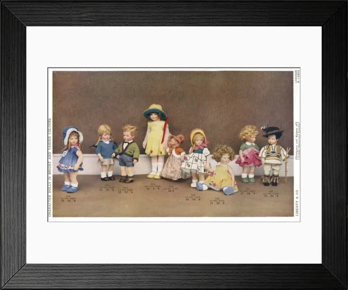 Framed Print : Liberty character dolls Framed Print : Liberty character dolls