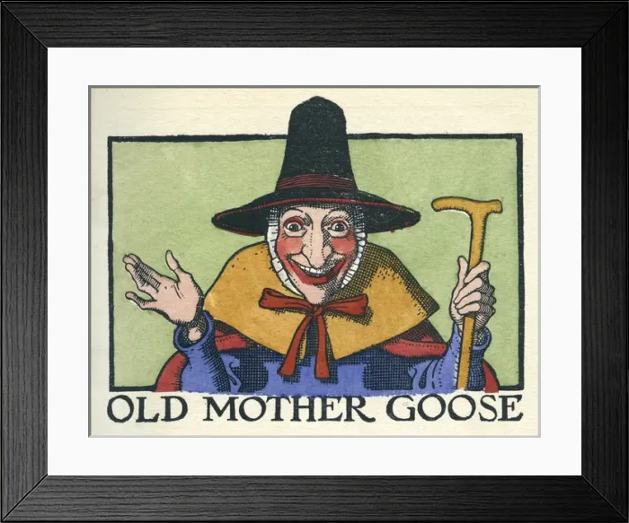 Framed Print : Mother Goose illustration Framed Print : Mother Goose illustration