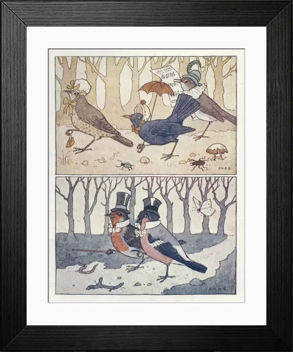 Framed Print : Nursery Rhymes -- Robin Redbreast Framed Print : Nursery Rhymes -- Robin Redbreast