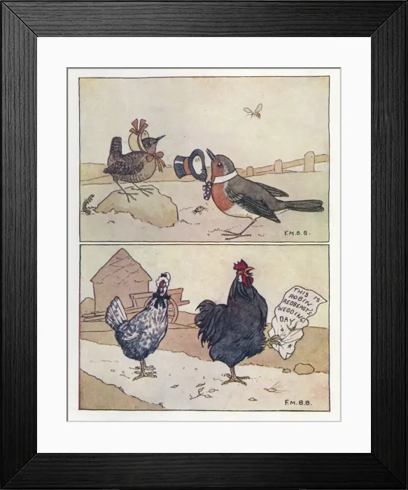 Framed Print : Nursery Rhymes -- Robin Redbreast Framed Print : Nursery Rhymes -- Robin Redbreast