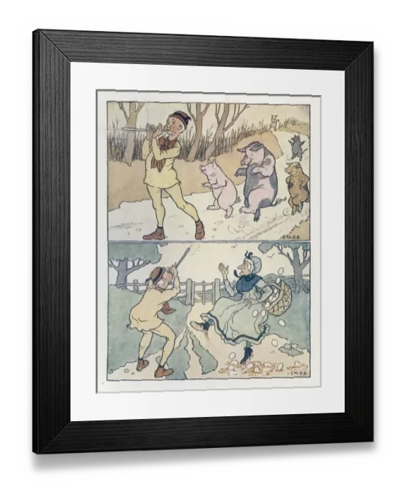 Framed Print : Nursery Rhymes -- Tom the Pipers Son Framed Print : Nursery Rhymes -- Tom the Pipers Son