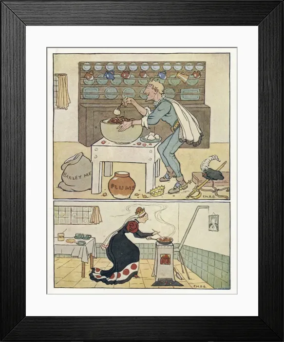 Framed Print : Nursery Rhymes -- Knave and Queen of Hearts Framed Print : Nursery Rhymes -- Knave and Queen of Hearts