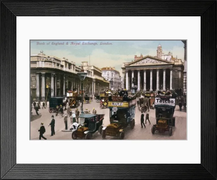 Framed Print : The Bank of England and the Royal Exchange Framed Print : The Bank of England and the Royal Exchange