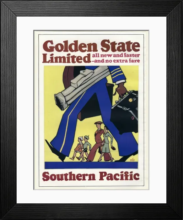 Framed Print : Poster design for Southern Pacific railway Framed Print : Poster design for Southern Pacific railway