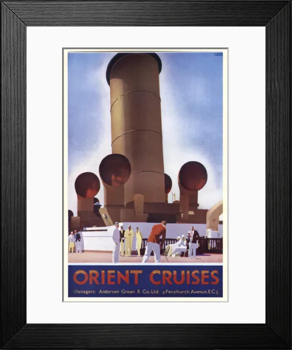 Framed Print : Poster design for Orient Cruises Framed Print : Poster design for Orient Cruises
