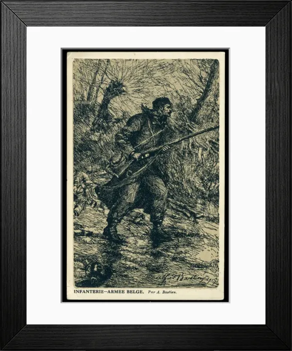 Framed Print : Belgian soldier, WW1 Framed Print : Belgian soldier, WW1