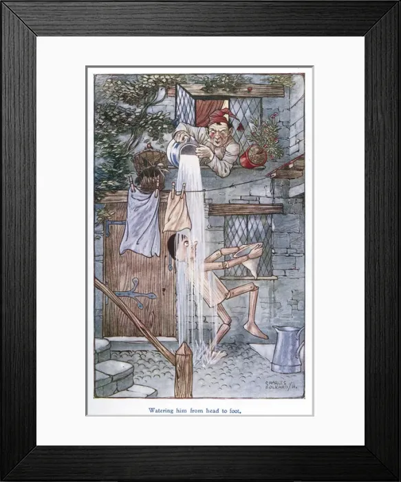 Framed Print : Pinocchio -- doused with water Framed Print : Pinocchio -- doused with water