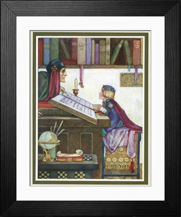 Framed Print : Poems of Childhood -- boy and tutor Framed Print : Poems of Childhood -- boy and tutor