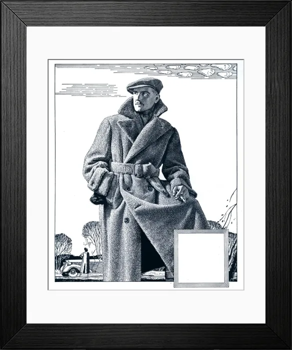 Framed Print : Print Users Yearbook -- man in winter coat Framed Print : Print Users Yearbook -- man in winter coat