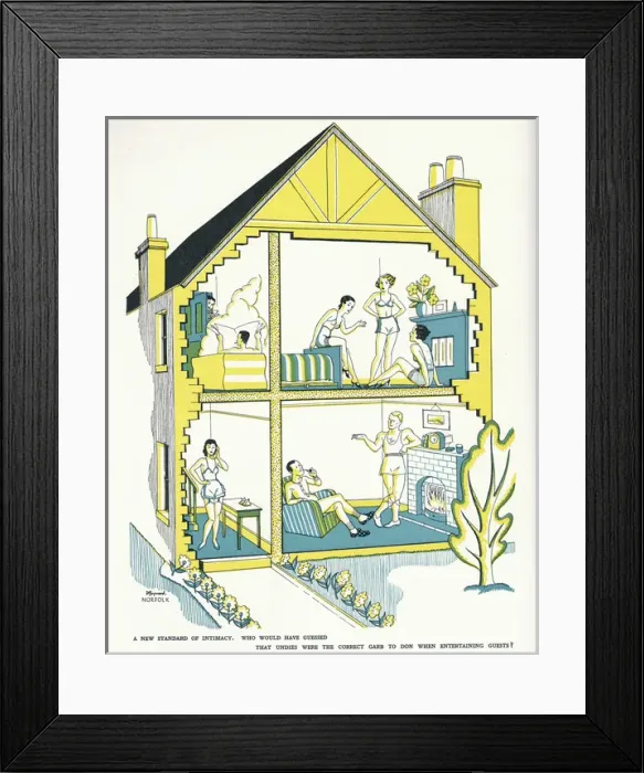 Framed Print : Print Users Yearbook -- people in underwear Framed Print : Print Users Yearbook -- people in underwear