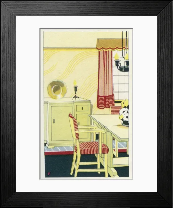 Framed Print : Print Users Yearbook -- view of a room Framed Print : Print Users Yearbook -- view of a room