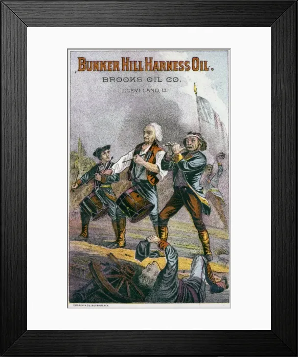 Framed Print : An advertisement for Bunker Hill Harness Oil Framed Print : An advertisement for Bunker Hill Harness Oil