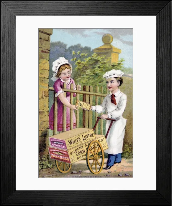 Framed Print : An advertisement for White Lustre Starch Framed Print : An advertisement for White Lustre Starch