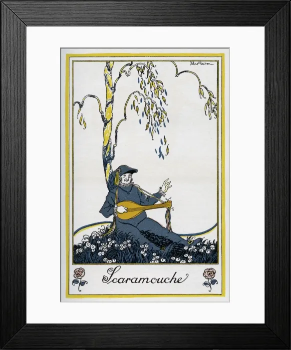 Framed Print : Scaramouche playing his lute Framed Print : Scaramouche playing his lute