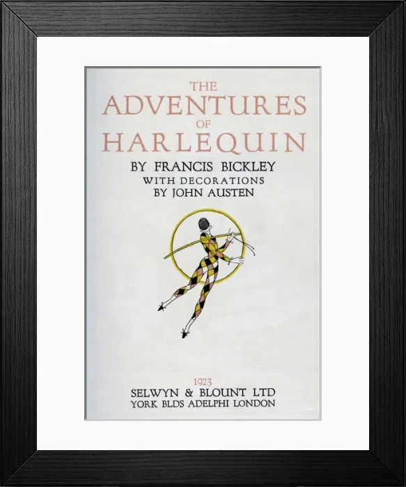 Framed Print : Title page, The Adventures of Harlequin Framed Print : Title page, The Adventures of Harlequin