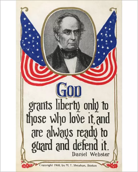 Portrait of Daniel Webster, postcard