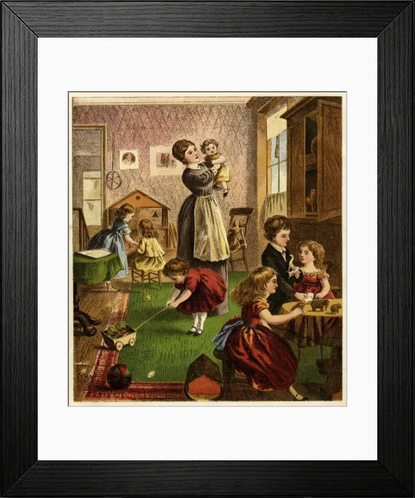 Framed Print : Children in the nursery Framed Print : Children in the nursery