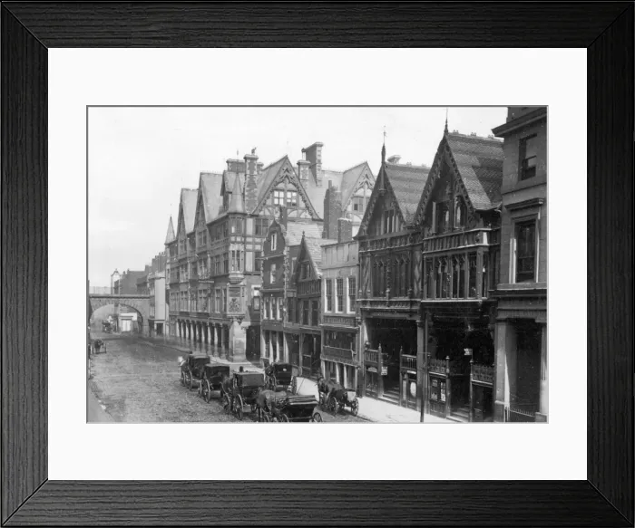 Framed Print : Chester - view toward Eastgate Framed Print : Chester - view toward Eastgate
