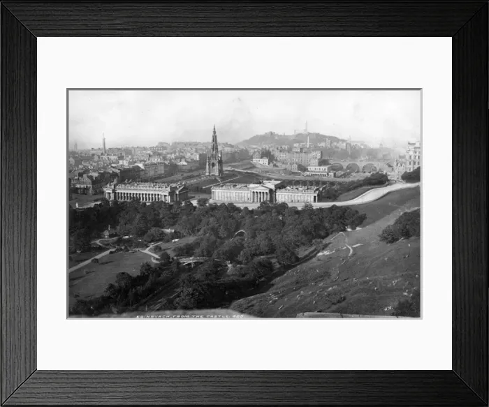 Framed Print : View down over Edinburgh, Scotland from Calton Hill Framed Print : View down over Edinburgh, Scotland from Calton Hill