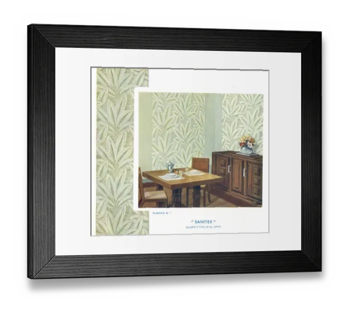 Framed Print : Wallpaper designs shown in a sample interior Framed Print : Wallpaper designs shown in a sample interior