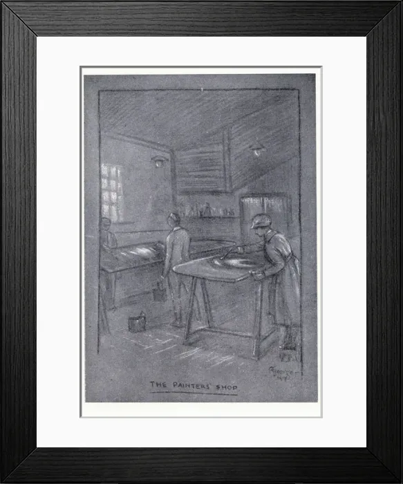 Framed Print : Womens Royal Air Force -- Painters Shop Framed Print : Womens Royal Air Force -- Painters Shop