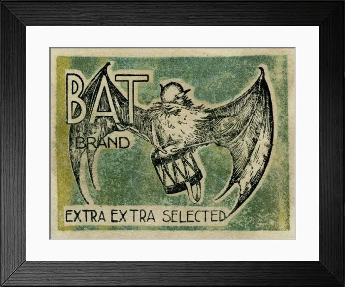 Framed Print : Fruit Label -- Bat Brand Framed Print : Fruit Label -- Bat Brand