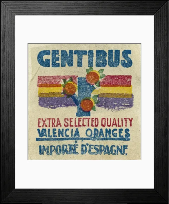Framed Print : Fruit Label -- Spanish oranges Framed Print : Fruit Label -- Spanish oranges