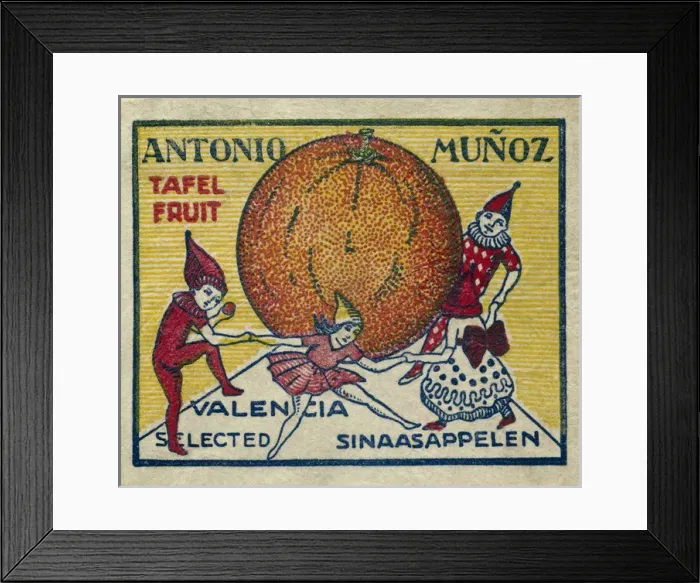 Framed Print : Fruit Label -- Spanish oranges Framed Print : Fruit Label -- Spanish oranges