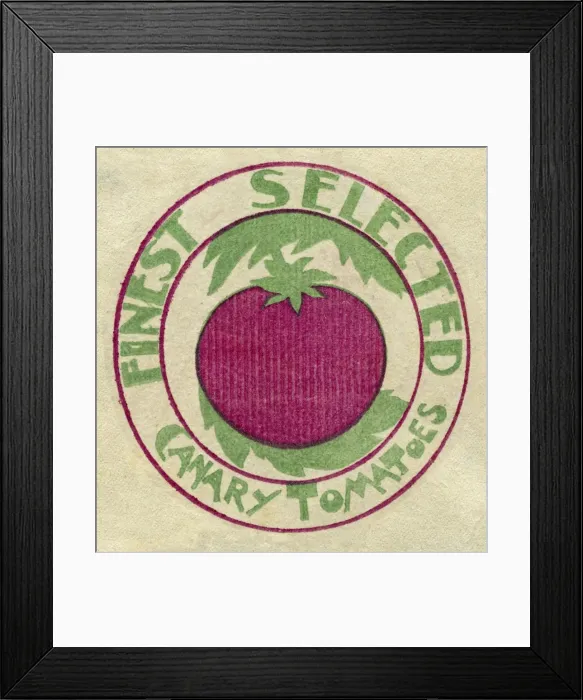 Framed Print : Fruit Label -- Canary Tomatoes Framed Print : Fruit Label -- Canary Tomatoes