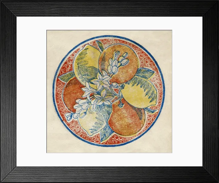 Framed Print : Fruit Label -- oranges and lemons Framed Print : Fruit Label -- oranges and lemons