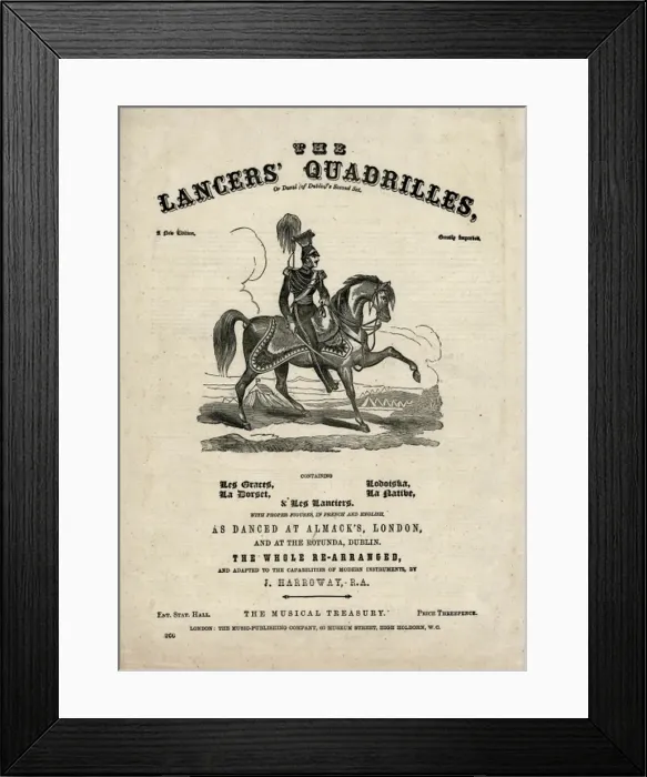 Framed Print : Music cover, The Lancers Quadrilles Framed Print : Music cover, The Lancers Quadrilles