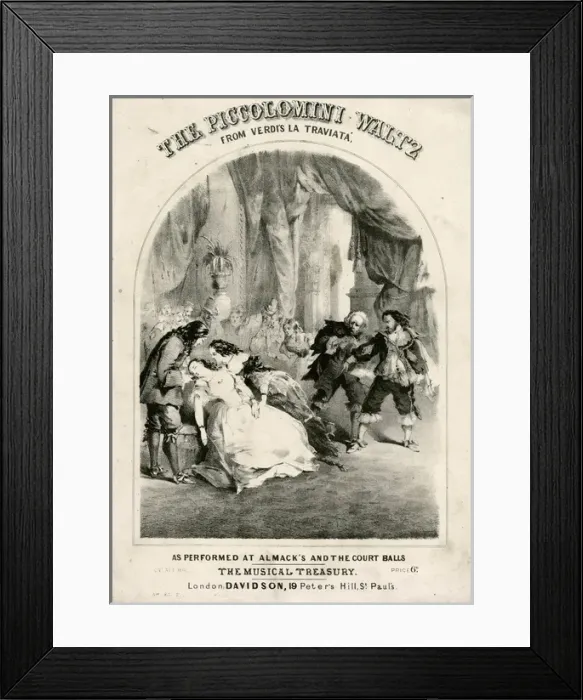Framed Print : Music cover, The Piccolomini Waltz Framed Print : Music cover, The Piccolomini Waltz