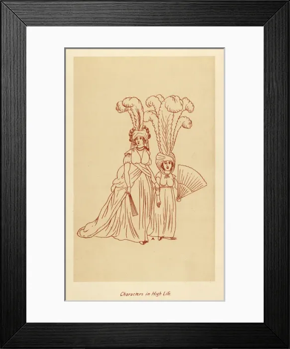 Framed Print : Characters in High Life, c. 1796 Framed Print : Characters in High Life, c. 1796