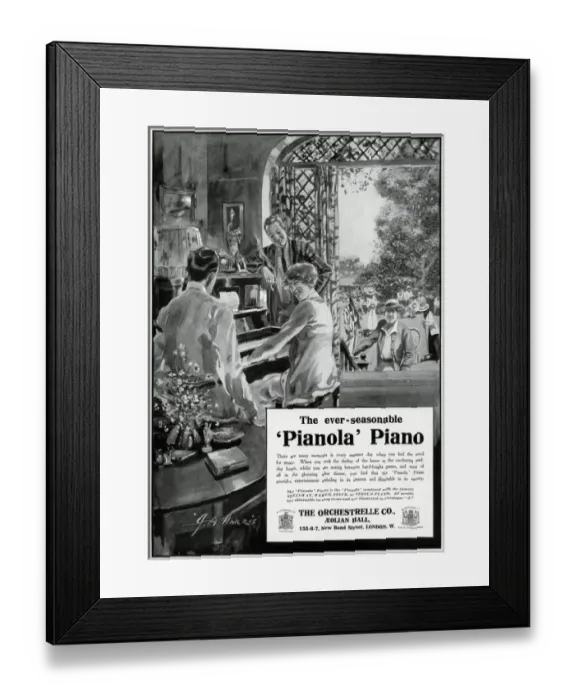 Framed Print : Advert for Pianola Piano 1914 Framed Print : Advert for Pianola Piano 1914