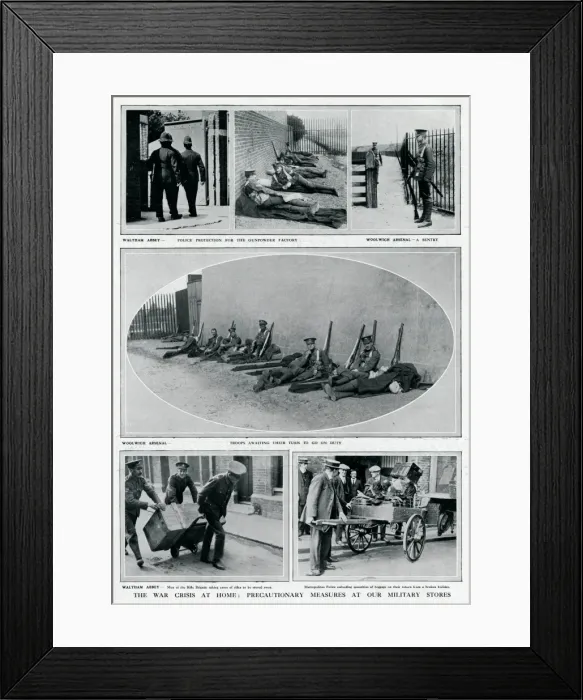 Framed Print : Troops protecting Britains gunpowder factories 1914 Framed Print : Troops protecting Britains gunpowder factories 1914