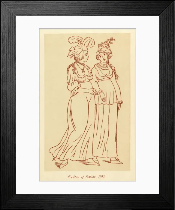Framed Print : Frailties of Fashion 1793 Framed Print : Frailties of Fashion 1793