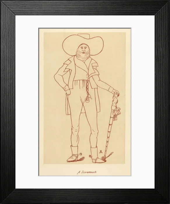 Framed Print : A fashionable man in 1790 - a Scaramouch Framed Print : A fashionable man in 1790 - a Scaramouch