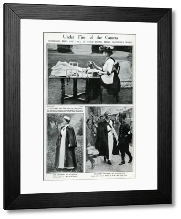 Framed Print : Three duchesses doing war work, WW1 Framed Print : Three duchesses doing war work, WW1