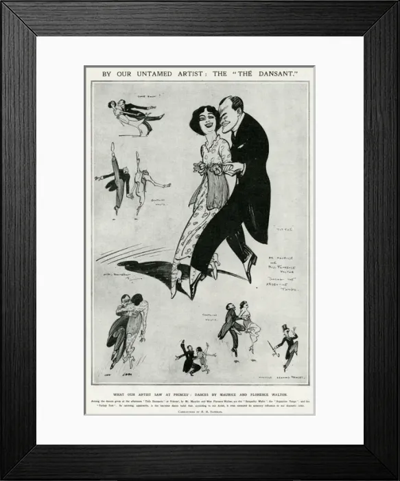Framed Print : The The Dansant by H. M. Bateman Framed Print : The The Dansant by H. M. Bateman