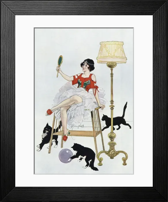 Framed Print : Kitty by Edmund Blampied Framed Print : Kitty by Edmund Blampied