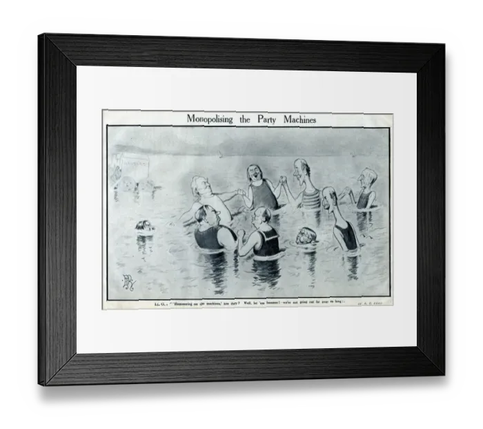 Framed Print : Cartoon, Monopolising the Party Machines Framed Print : Cartoon, Monopolising the Party Machines