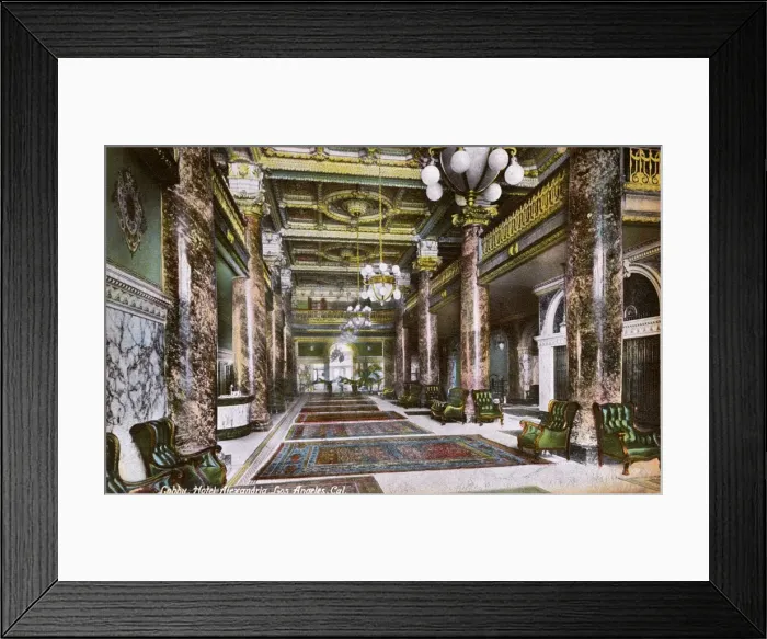 Framed Print : Lobby, Hotel Alexandria, Los Angeles, California, USA Framed Print : Lobby, Hotel Alexandria, Los Angeles, California, USA