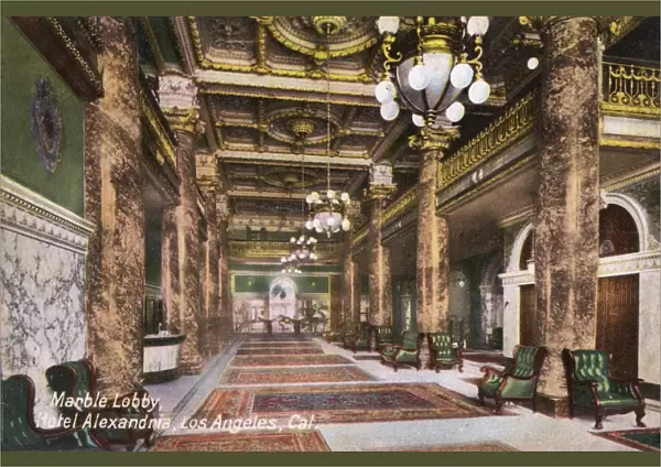 Lobby, Hotel Alexandria, Los Angeles, California, USA