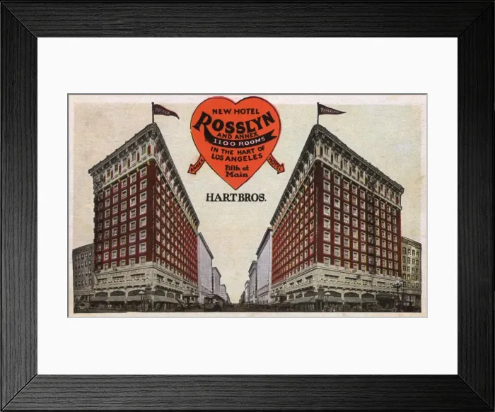 Framed Print : Rosslyn Hotels, Los Angeles, California, USA Framed Print : Rosslyn Hotels, Los Angeles, California, USA