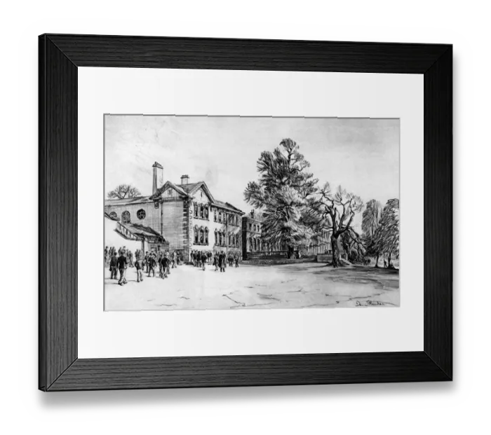 Framed Print : Mill Hill School, Classroom block Framed Print : Mill Hill School, Classroom block